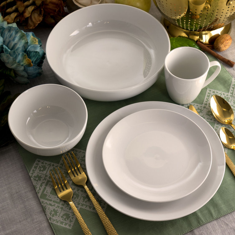 Elama Porcelain China Dinnerware Set of 18 & Reviews Wayfair